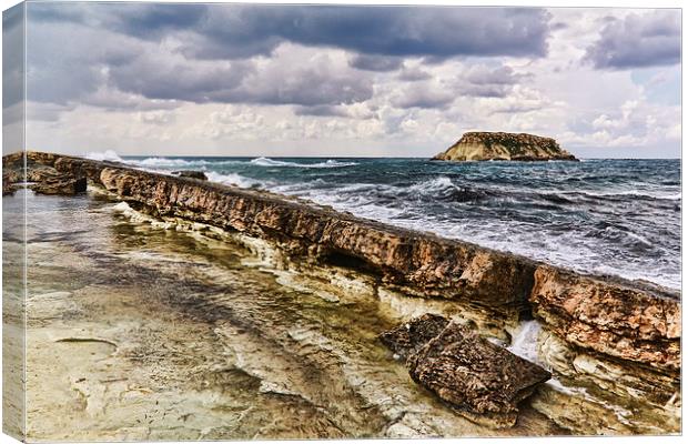 Approaching storm off Cyprus Canvas Print by Quentin Breydenbach