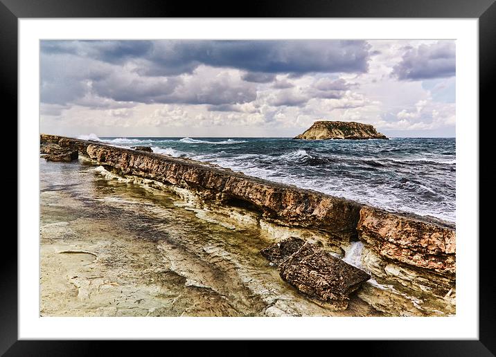 Approaching storm off Cyprus Framed Mounted Print by Quentin Breydenbach