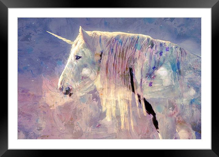 The Unicorn Framed Mounted Print by Dawn Cox