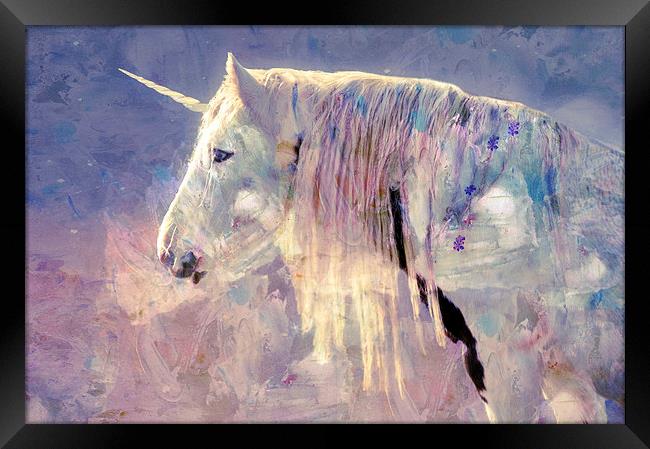 The Unicorn Framed Print by Dawn Cox