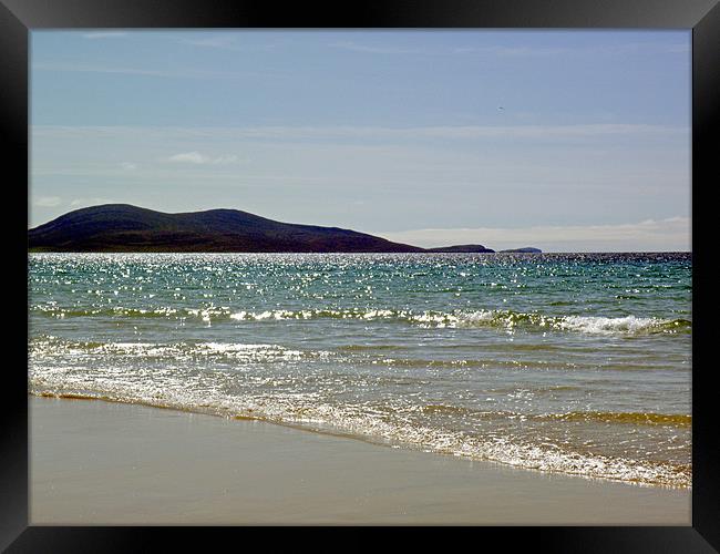 sparkling sea Framed Print by malcolm maclean