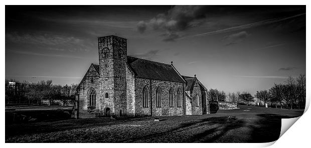 St Peters Church Monkwearmouth Print by Ron Sayer