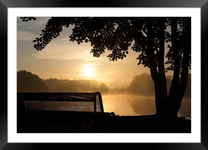 sunrise at debdale park Framed Mounted Print by abdul rahman