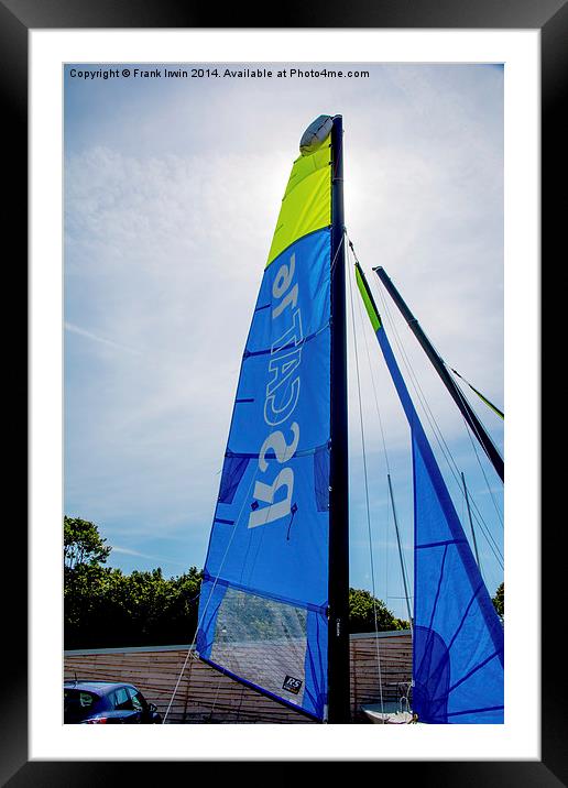 Blue Sails in the sun Framed Mounted Print by Frank Irwin