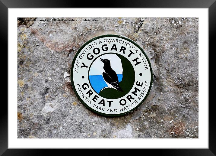 The Great Orme Country park logo Framed Mounted Print by Frank Irwin