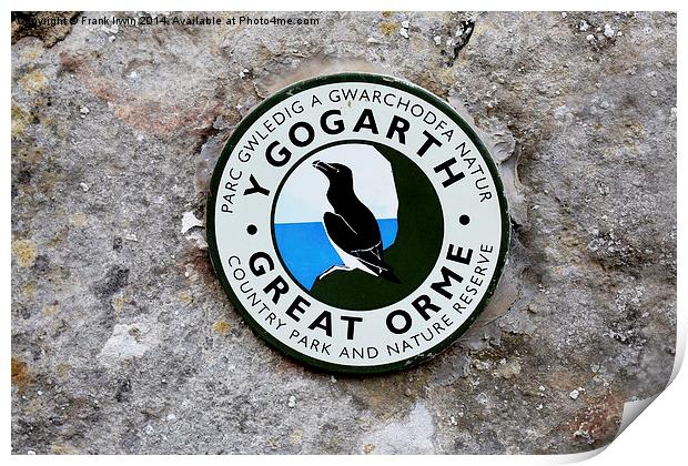 The Great Orme Country park logo Print by Frank Irwin