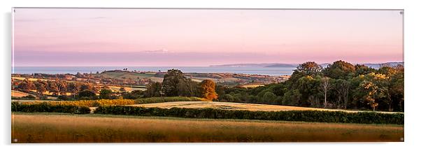 Devons Panoramic Coast Acrylic by Dave Rowlatt