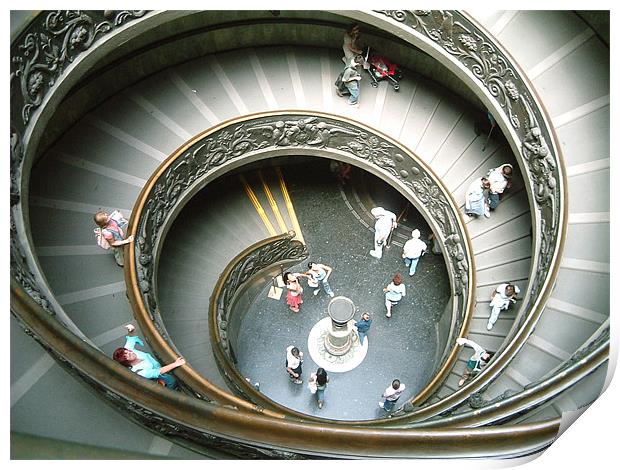 Vatican Staircase Print by Alison Ward
