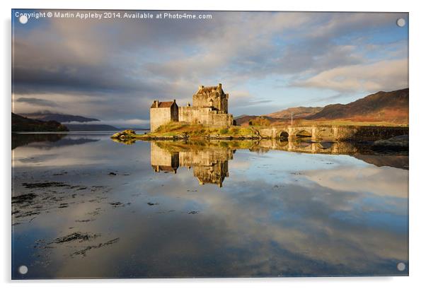 Eilean Donan Castle Sunrise Acrylic by Martin Appleby