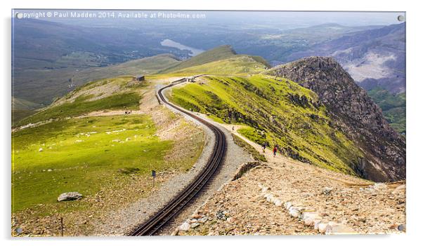 Welsh Mountain Railway Acrylic by Paul Madden