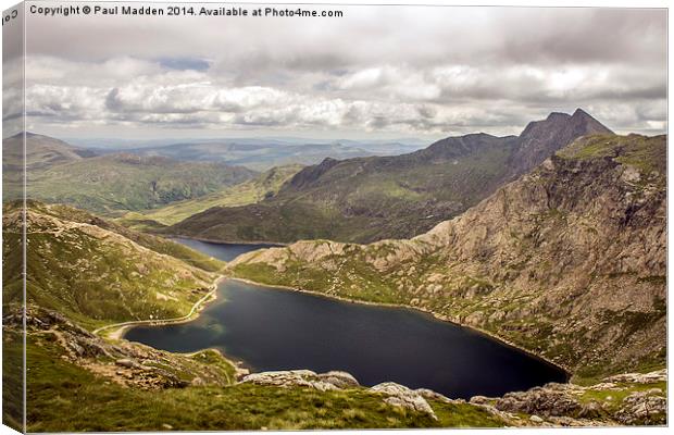 Snowdon looking down Canvas Print by Paul Madden