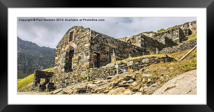 Snowdon old mine Framed Mounted Print by Paul Madden