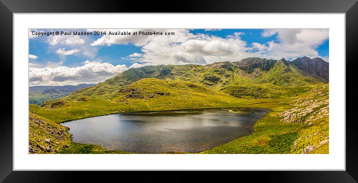 Mountain lake - Snowdon Framed Mounted Print by Paul Madden