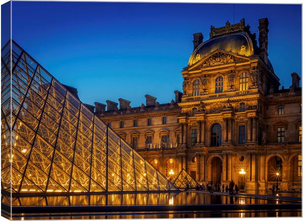 The Louvre, Paris, France Canvas Print by Mark Llewellyn