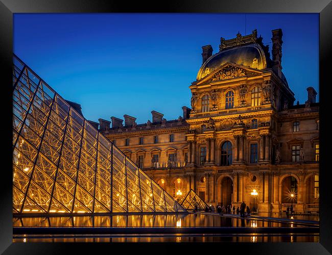The Louvre, Paris, France Framed Print by Mark Llewellyn