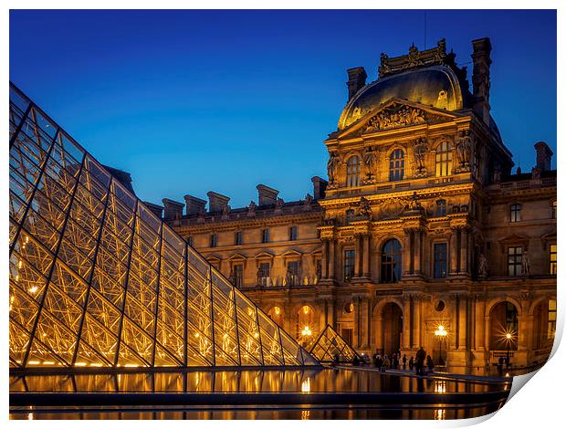 The Louvre, Paris, France Print by Mark Llewellyn