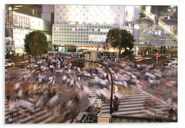 Shibuya Crossing Acrylic by Adam Levy
