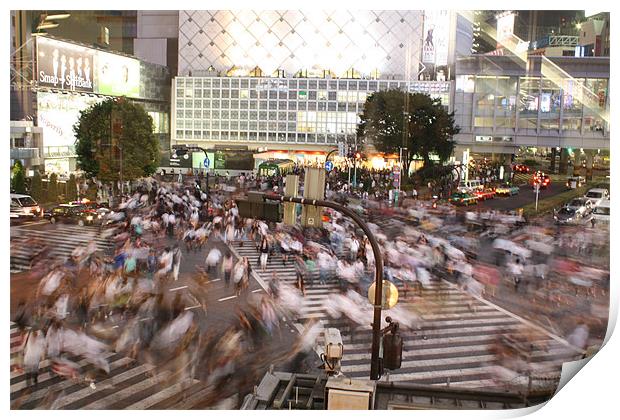Shibuya Crossing Print by Adam Levy