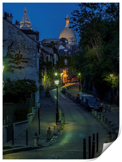 Montmartre Sundown, Paris, France Print by Mark Llewellyn