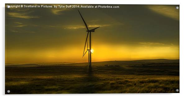 Turbines in a Scottish Sunset Acrylic by Tylie Duff Photo Art
