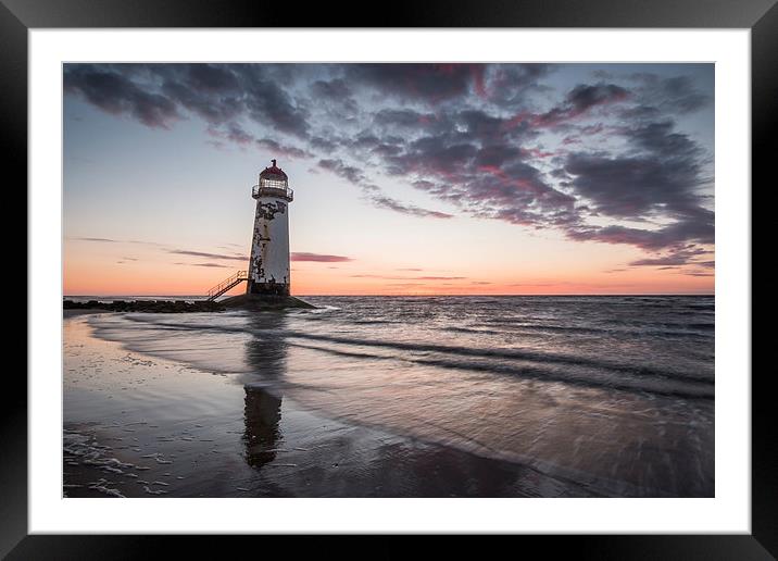 Talacre at dusk Framed Mounted Print by Paul Farrell Photography
