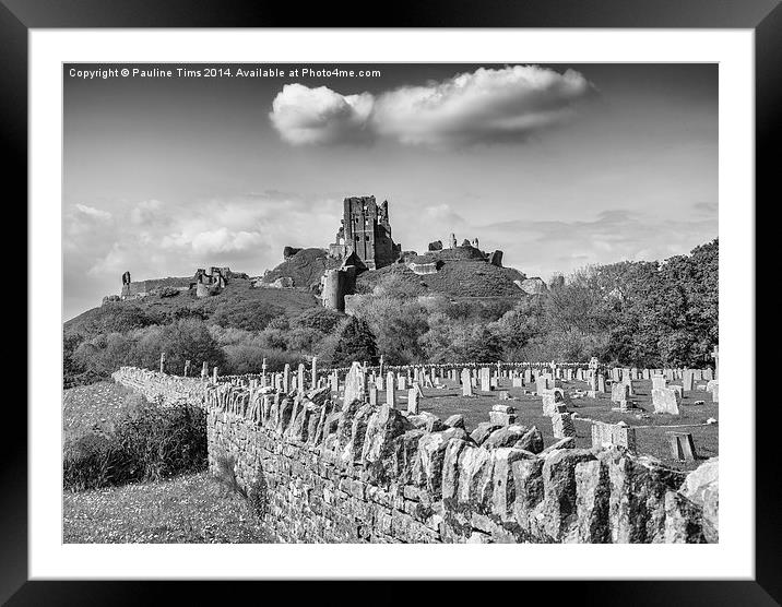 Corfe Castle, Dorset, UK Framed Mounted Print by Pauline Tims