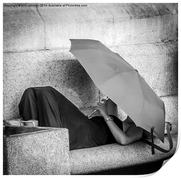  Lady with Umbrella  Print by Phil Robinson