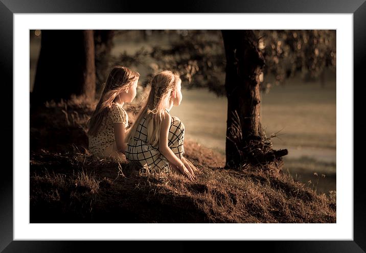  Sisters at sunset Framed Mounted Print by Leighton Collins
