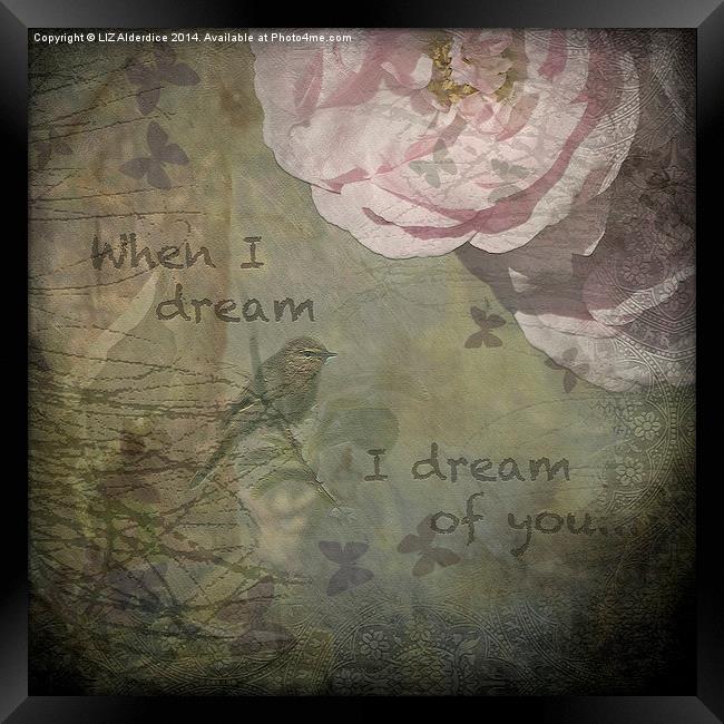  When I Dream Framed Print by LIZ Alderdice