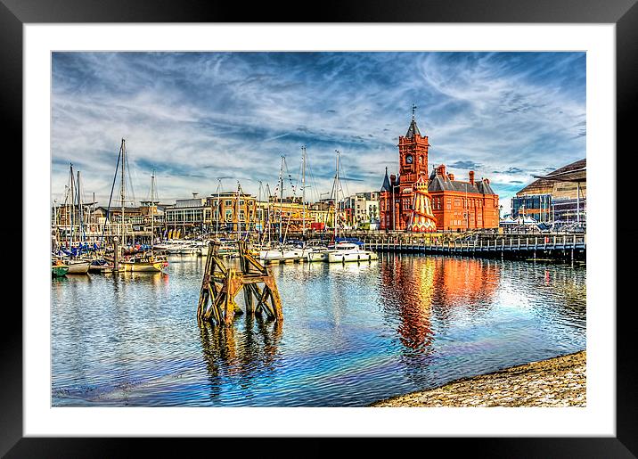 Cardiff Bay And The Pierhead Building Framed Mounted Print by Steve Purnell