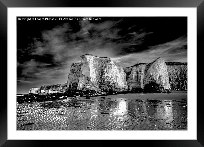  Botany bay in mono Framed Mounted Print by Thanet Photos
