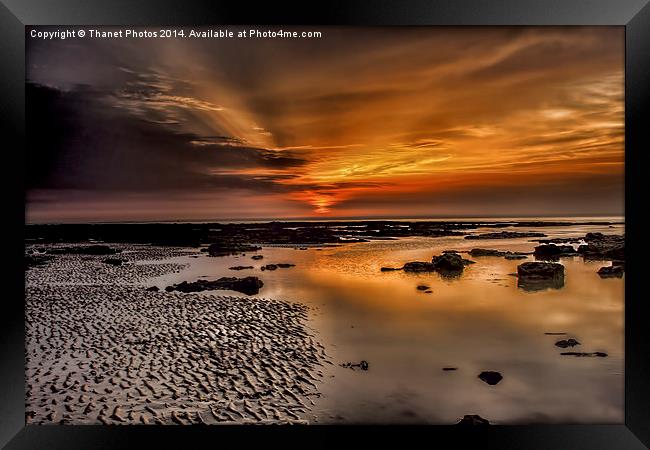  Beach Sunset Framed Print by Thanet Photos