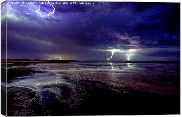  Lightning  storm Canvas Print by Thanet Photos