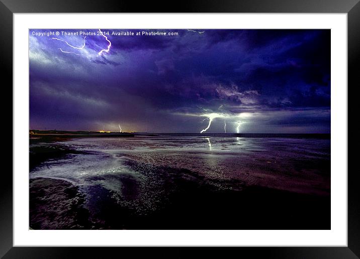  Lightning  storm Framed Mounted Print by Thanet Photos