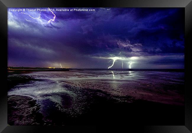  Lightning  storm Framed Print by Thanet Photos