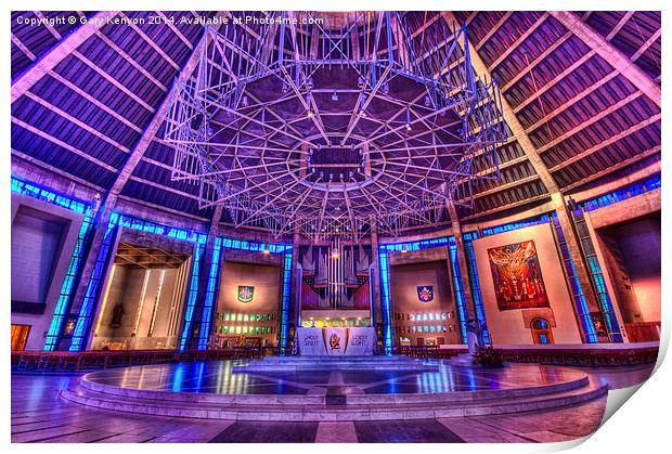  Liverpool Catholic Cathedral Print by Gary Kenyon