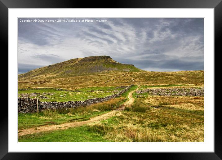  Path to Penyghent North Yorkshire Framed Mounted Print by Gary Kenyon