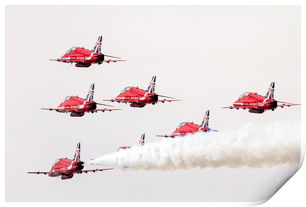 Red Arrows Display Team Print by J Biggadike