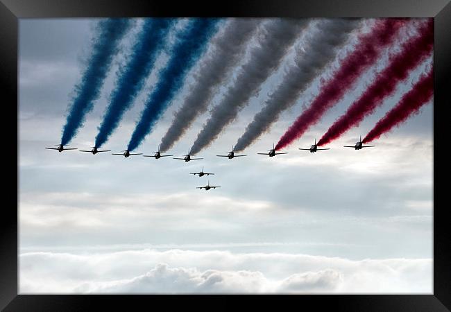 Red Arrows and Gnats Framed Print by J Biggadike