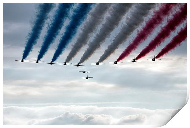Red Arrows and Gnats Print by J Biggadike