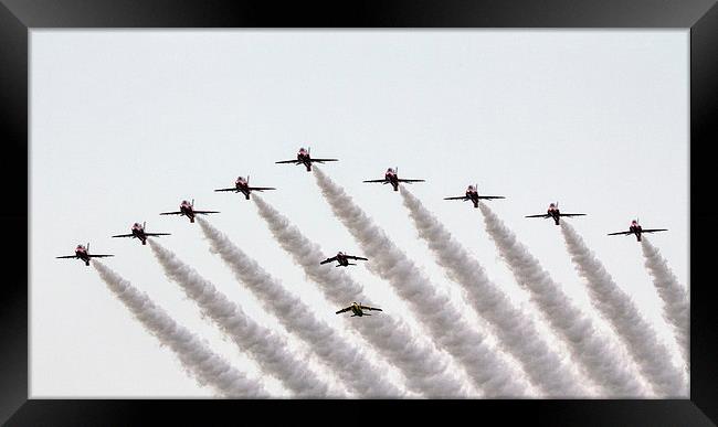 Red Arrows and Gnats  Framed Print by J Biggadike