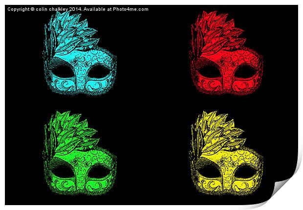  Venitian Masks Print by colin chalkley