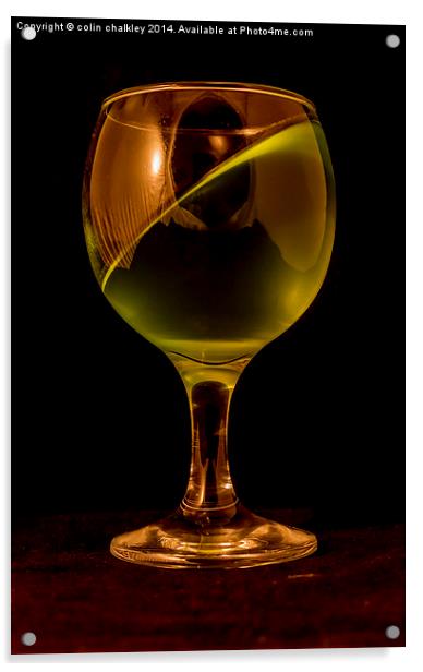  Sloping Wine in a Glass Acrylic by colin chalkley