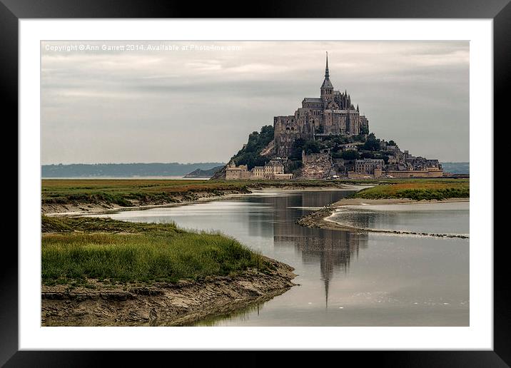Rainy Day at Mont Saint Michel 2 Framed Mounted Print by Ann Garrett