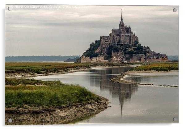 Rainy Day at Mont Saint Michel 2 Acrylic by Ann Garrett