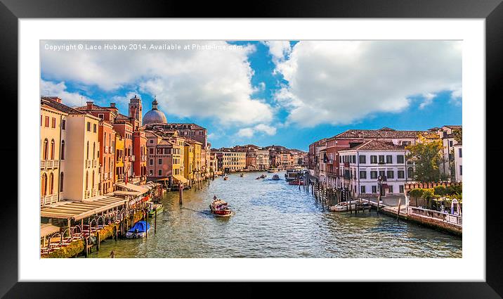 Venice city of canals Framed Mounted Print by Laco Hubaty