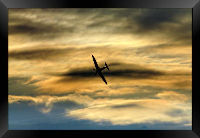  Spitfire Sunset Framed Print by Karl Butler
