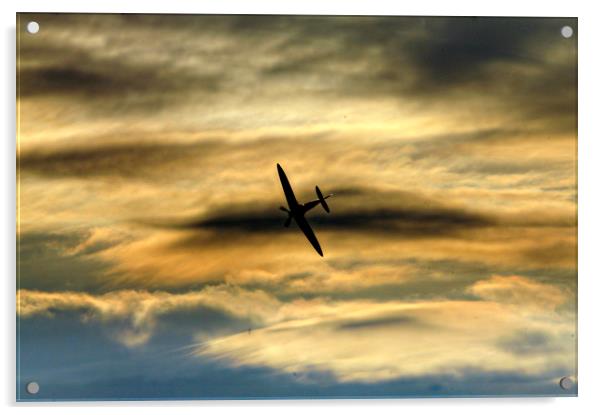  Spitfire Sunset Acrylic by Karl Butler