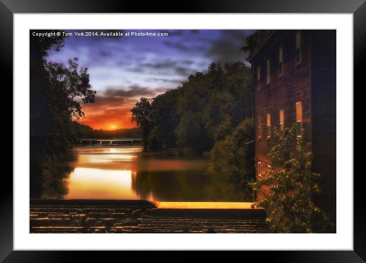 Sunset On The Dam Framed Mounted Print by Tom York