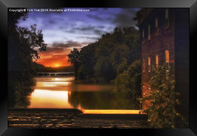 Sunset On The Dam Framed Print by Tom York